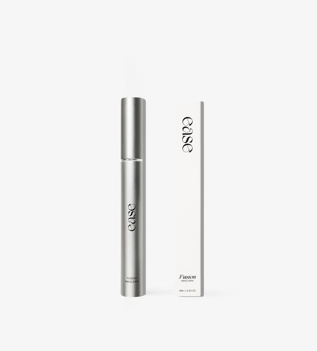 Ease Fusion Mascara infused with lash serum, shown with packaging box