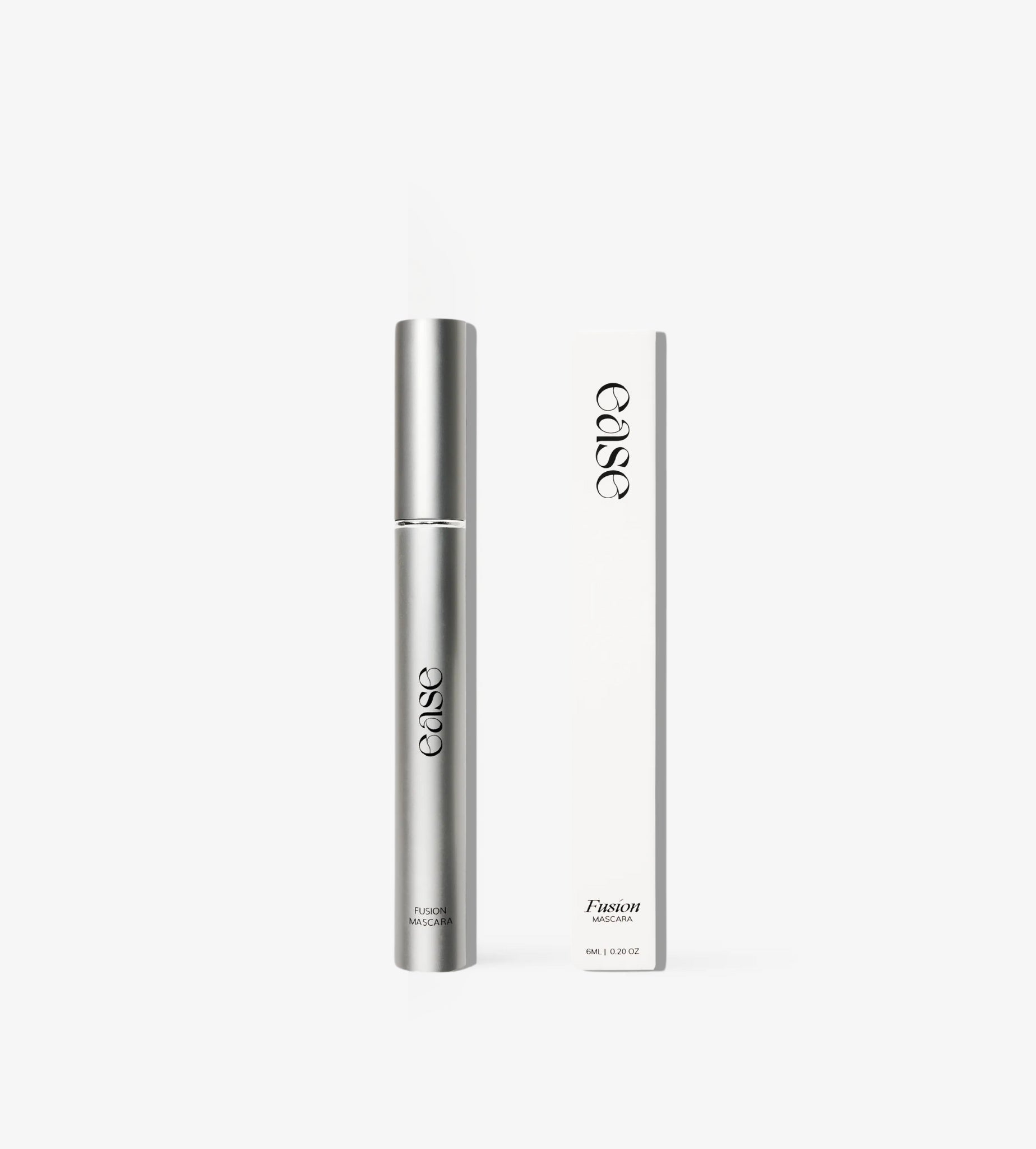 Ease Fusion Mascara infused with lash serum, shown with packaging box