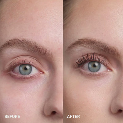 before and after results using ease eyelash serum